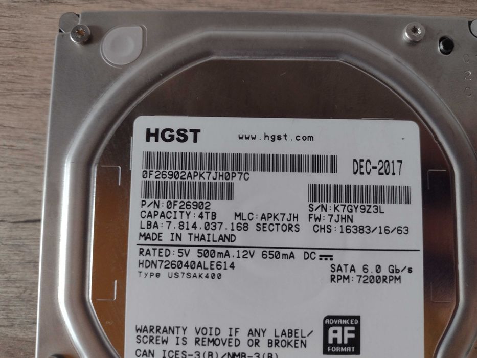 2 x  4TB HDD HGST 3.5''