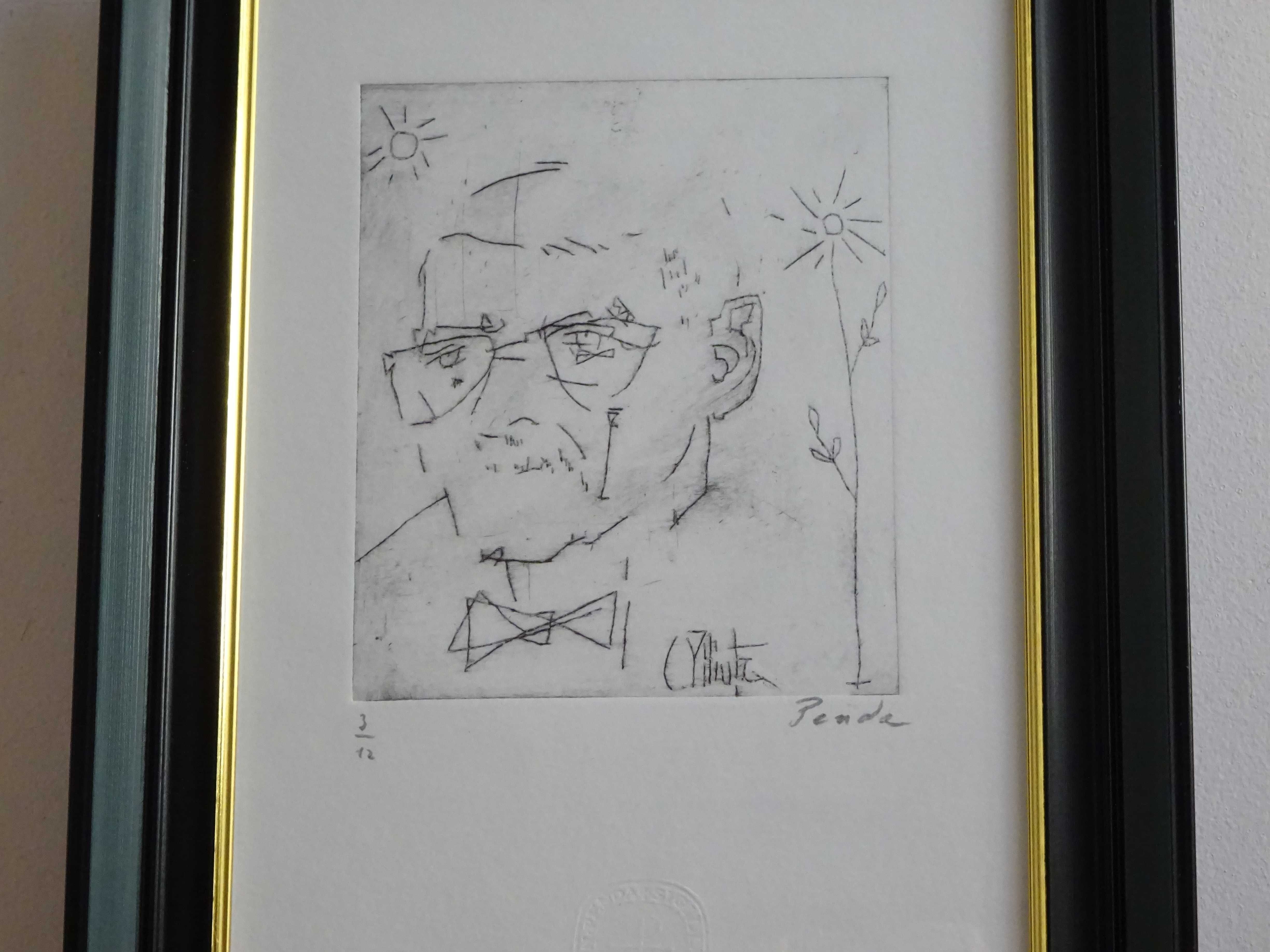 Gravura, Octavian Penda dupa Constantin Piliuta - 'Portret'