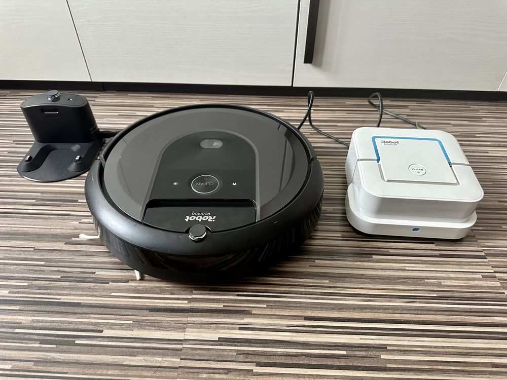 iRobot Roomba i7 (робот) + Brava Jet (подомиячка)