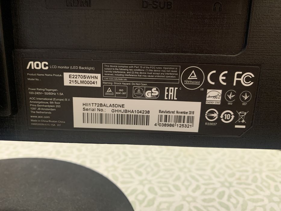 Продавам монитор АОС 22 инча