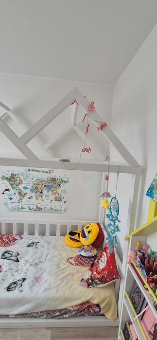 Pat casuta 90×200 + saltea