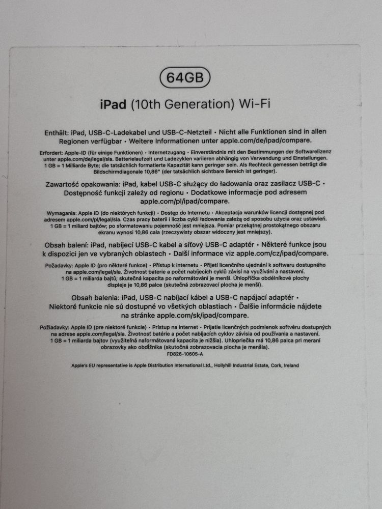 НОВ! Apple iPad 10.9” инча / 64GB / Wi-Fi / Silver / 10th Generation