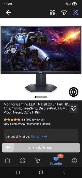 Vand monitor gaming Dell