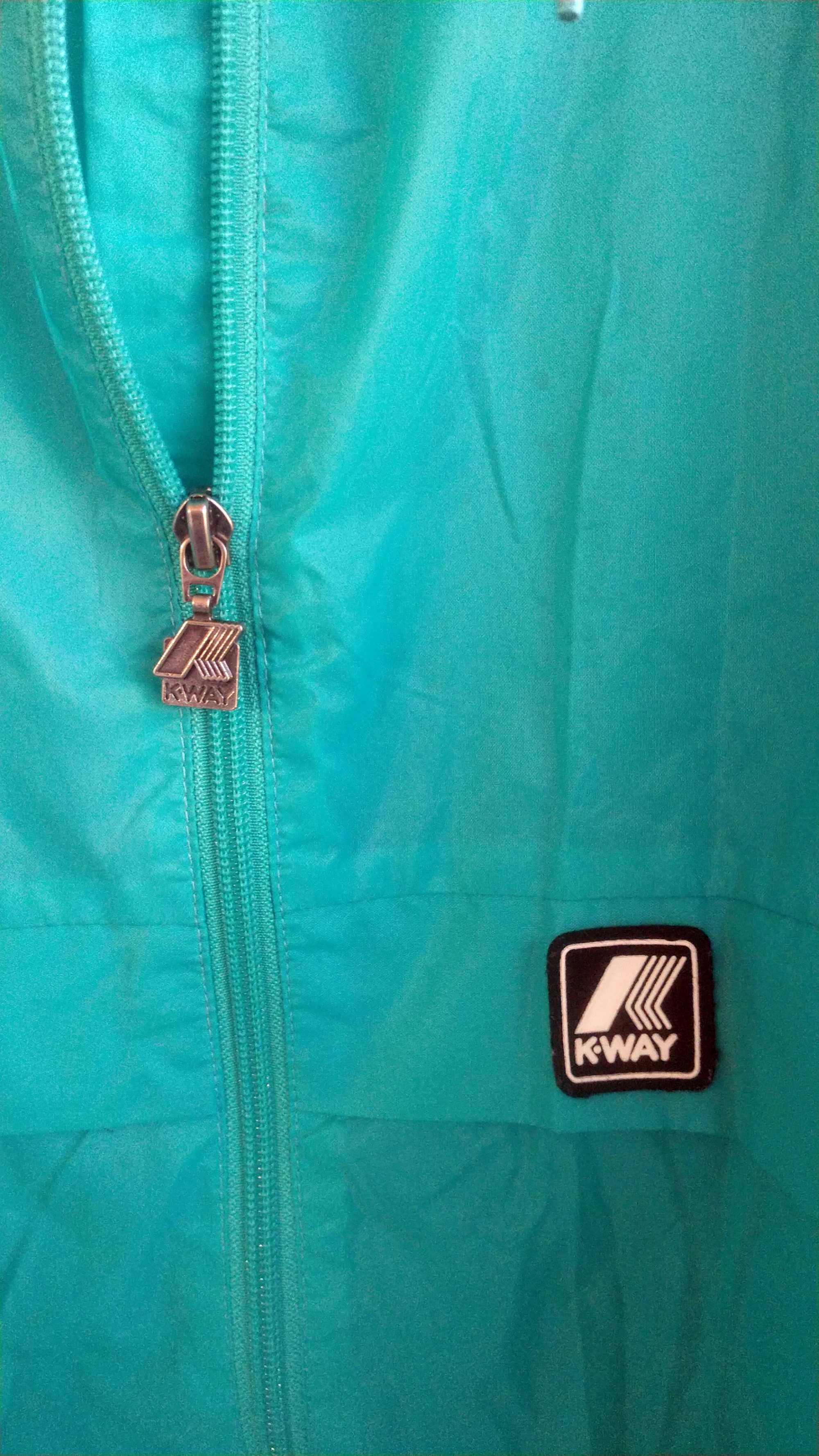 Водоустойчиво, ветроустойчиво яке K-WAY Turquoise, XXL