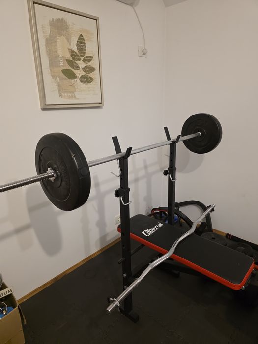 Banca reglabila multifunctionala si set greutati