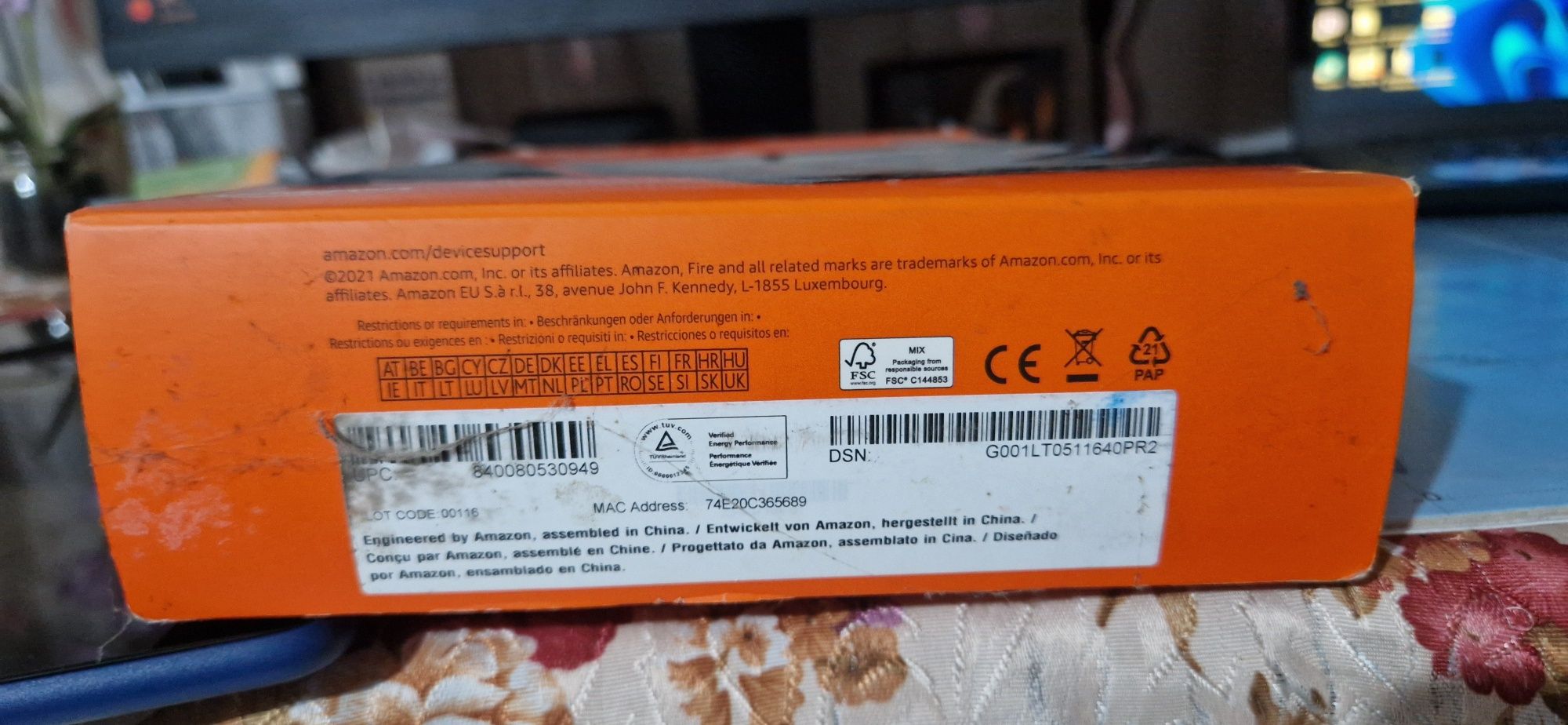 Таблет AMAZON Fire HD 10, 8 ядрен, 11-то поколение, 32GB, 10"/25,6 см,