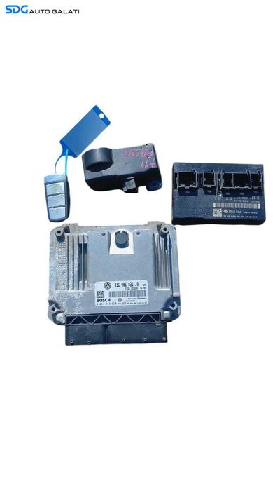 Kit Pornire ECU Calculator Motor Bosch Calculator Confort Ax Blocator Volan si Cheie Volkswagen Passat B6 1.9 TDI 2005 - 2010 Cod 03G906021JQ 0281013620 3C0959433K [M8124]