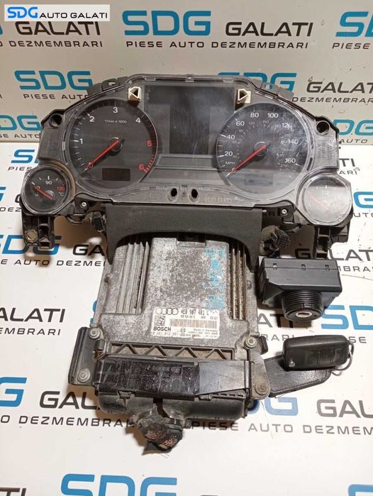 Kit Pornire Ceas Ceasuri Bord ECU Calculator Motor Audi A8 D3 2002 - 2009 Cod 4E0920950P 4E0907401C 0281012281[L0531] [L0533] [L0534]