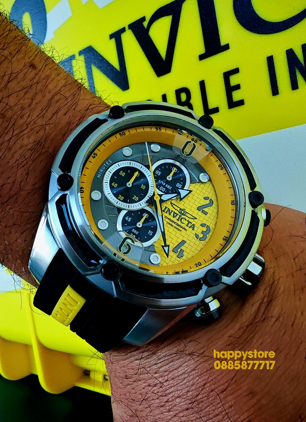 INVICTA Steel Yellow 53 mm, Инвикта нов ръчен часовник