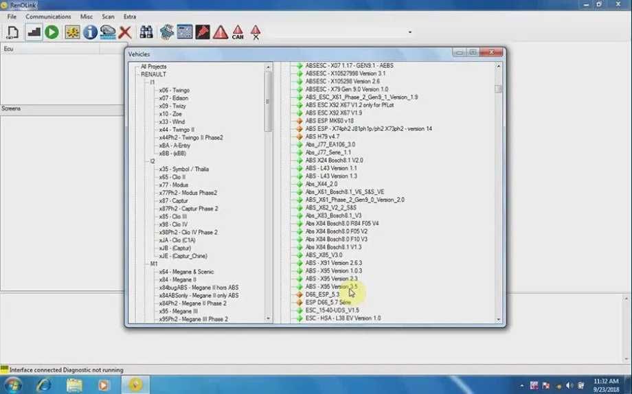 Interfata diagnoza programator Renolink Reno link Renault v 1.99 full