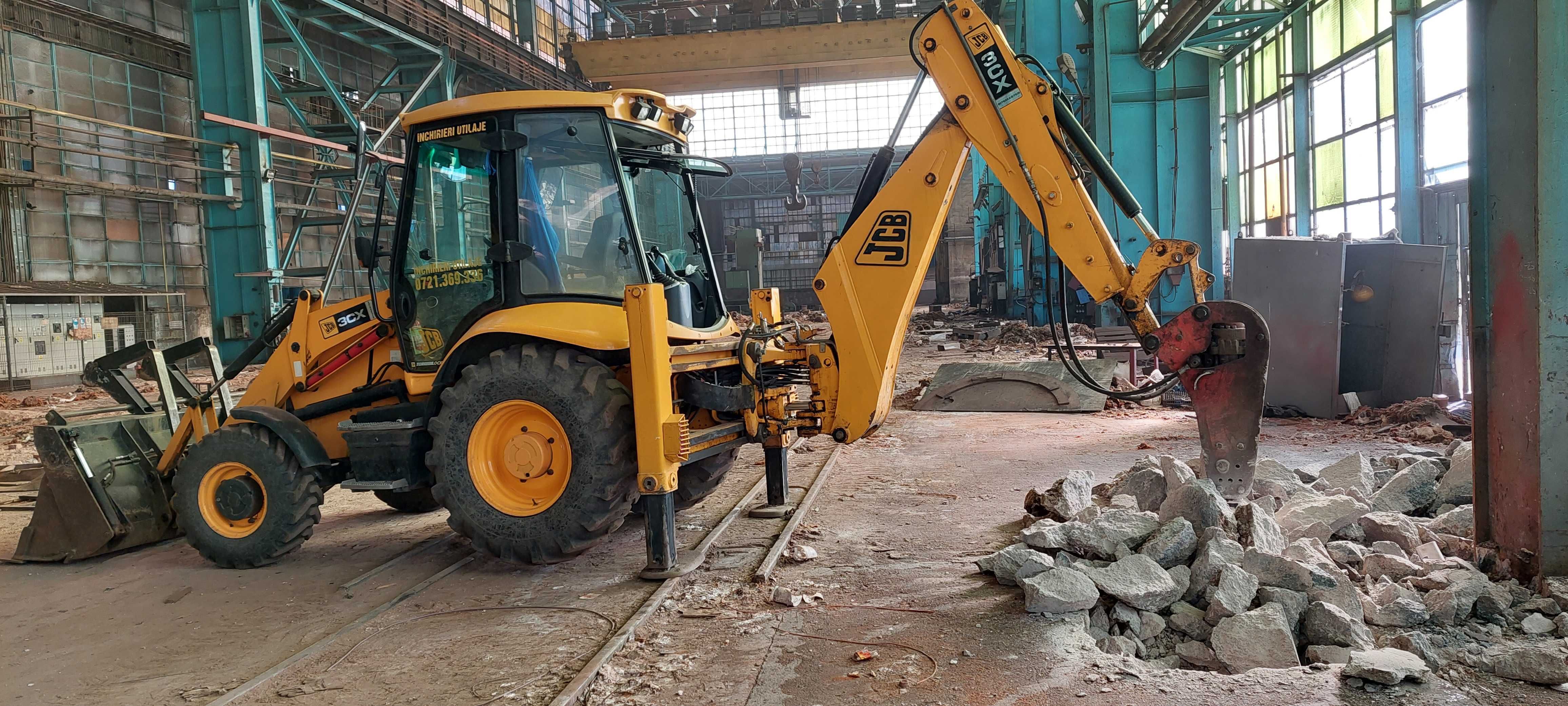 Ichiriere utilaje constructii buldoexcavator picon, excavator pe roti