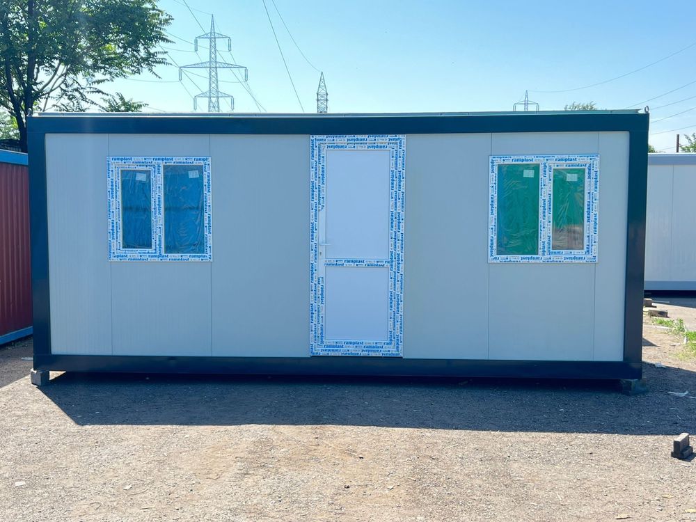 Container pentru birou cu 1 usa si 2 geamuri sanitar modular fastfood