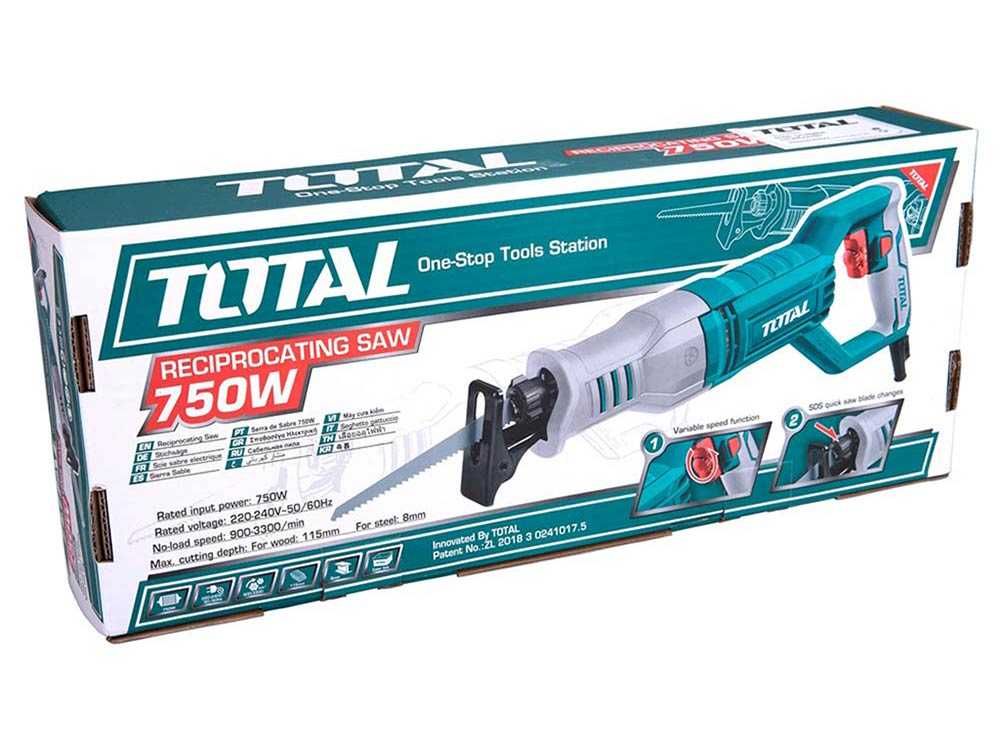 Саблен трион / електрическа ножовка TOTAL TS100806, 750W, 8-115мм