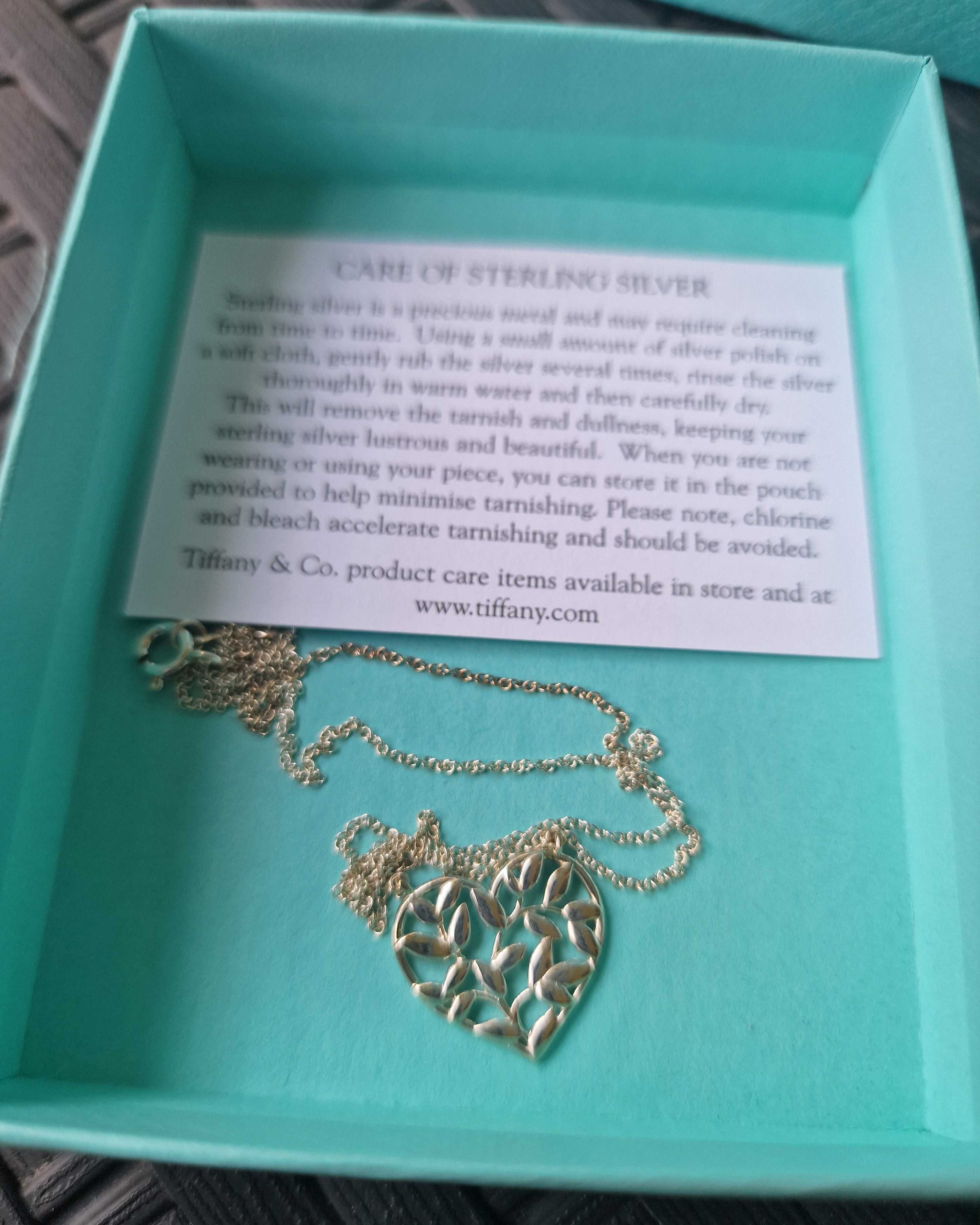 Оригинално сребърно колие на Тифани Tiffany & Co. Сърце