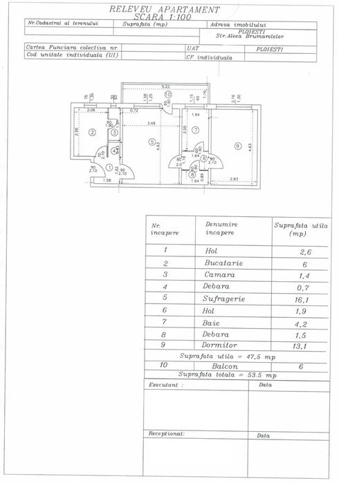 Proprietar - apartament 2 camere Nord Aleea Brumarelelor etaj 4 din 4