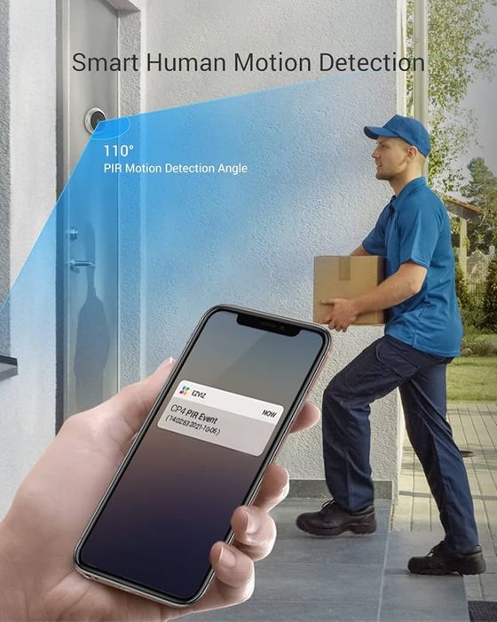 Vizor inteligent EZVIZ CP4 – Cameră pentru ușă cu ecran tactil,