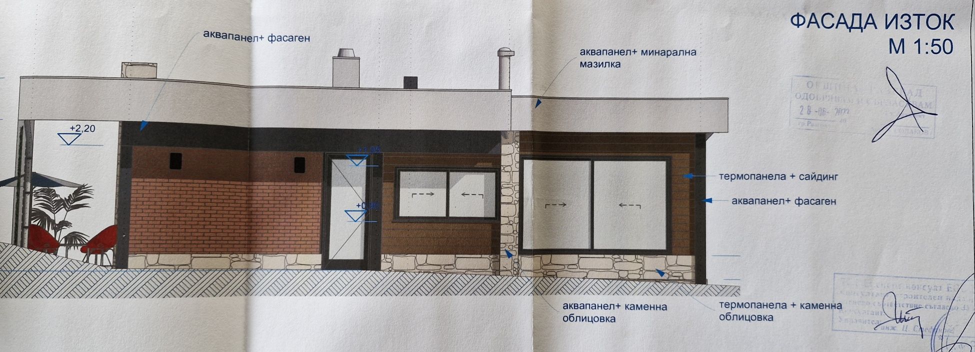 Продавам дворно място с проект на центъра в Гецово