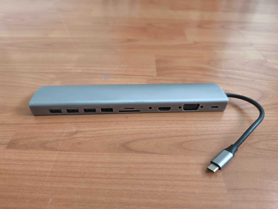 Docking Station USB C Laptop, Cititor de Carduri, Incarcare PD, LAN