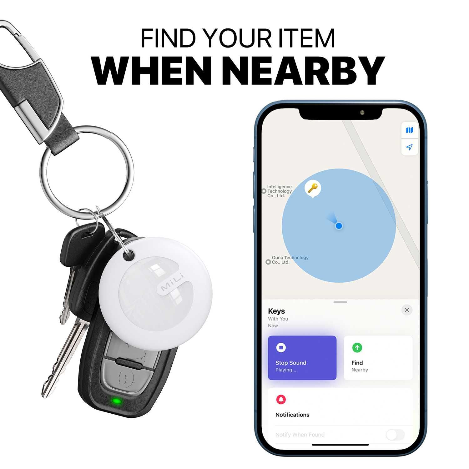 GPS Bluetooth MiTag Tracker Mili HD-P16 (Apple only)