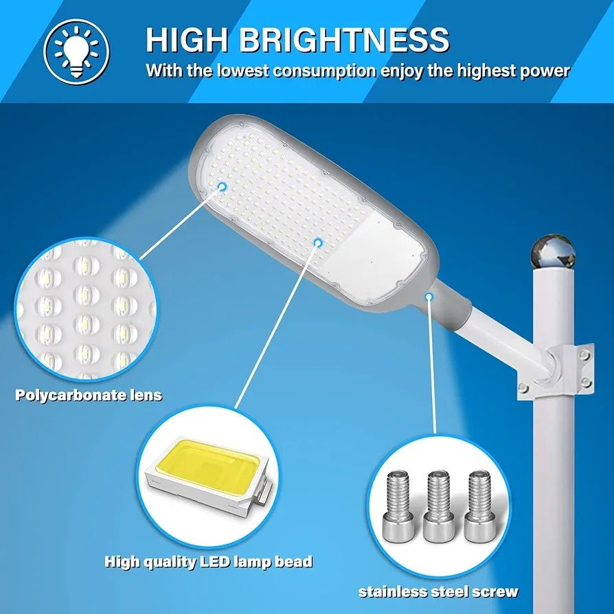 Външни Улични лампи LED осветителни тела за паркинг, 150W 15000 лумена