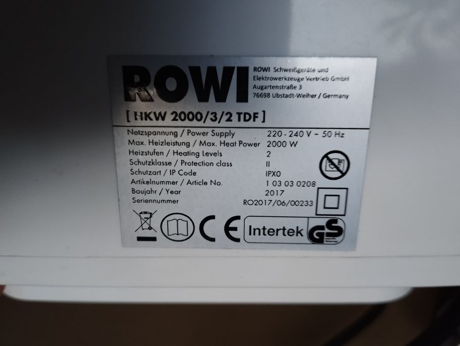 Aparat de aer condiționat -răcire/încălzire Rowi