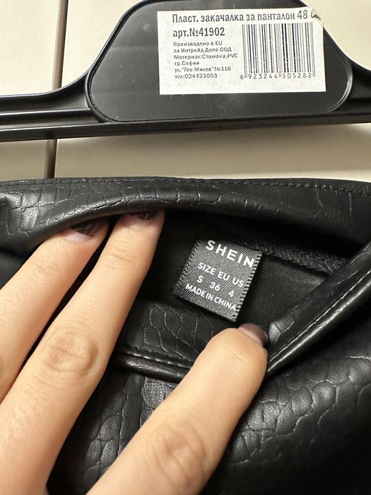 Пола панталон Zara, кожена пола