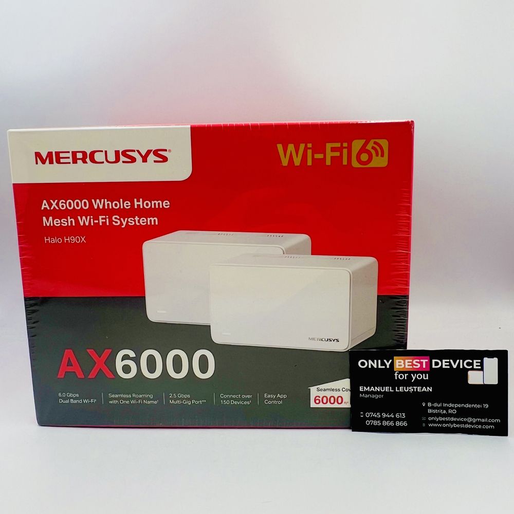 Sistem Wi-Fi Mesh MERCUSYS AX6000