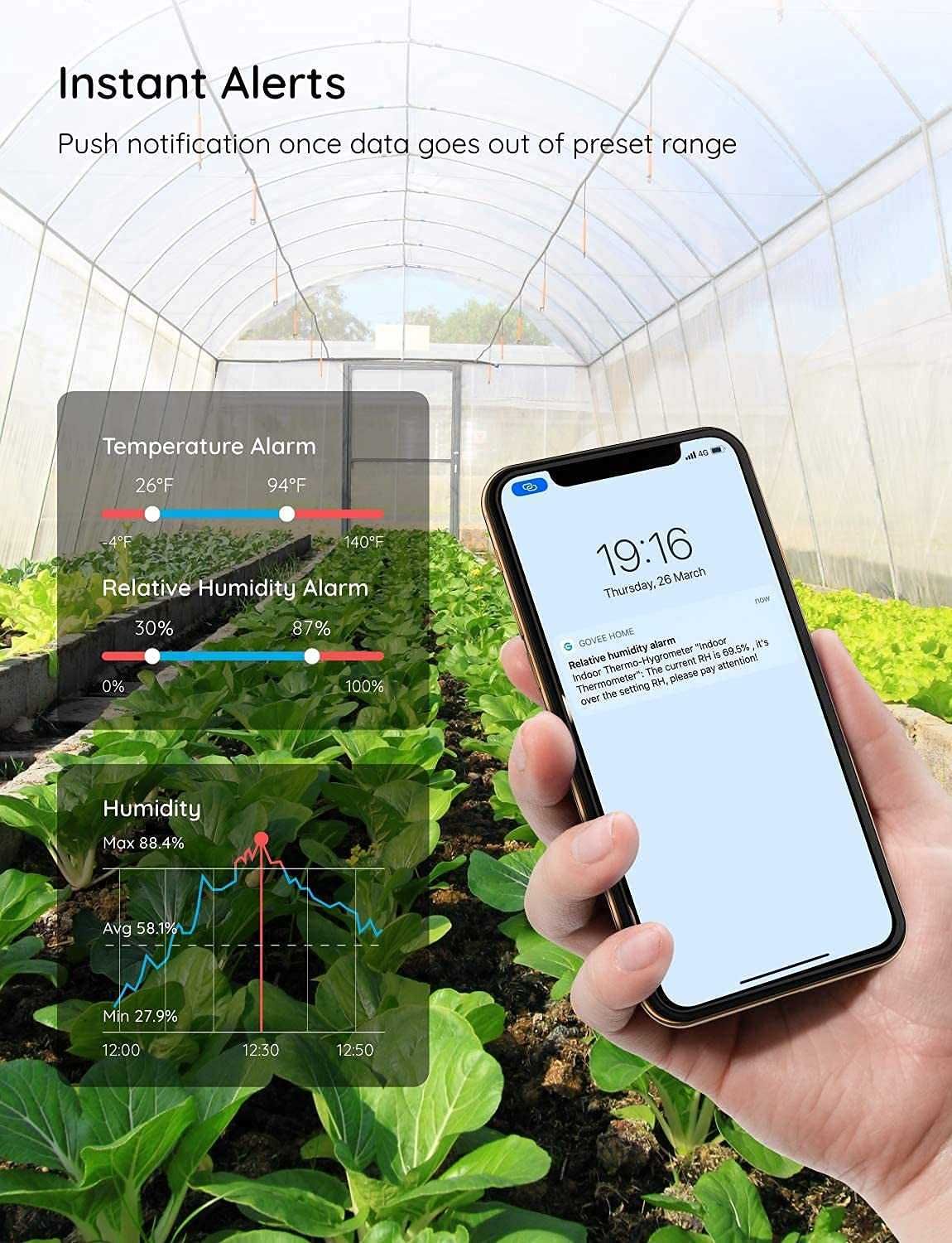 Bluetooth цифров хигрометър , термометър Govee