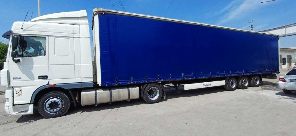 Тягач DAF 460 евро 5,
Прицеп KRONE мега 105 куб.