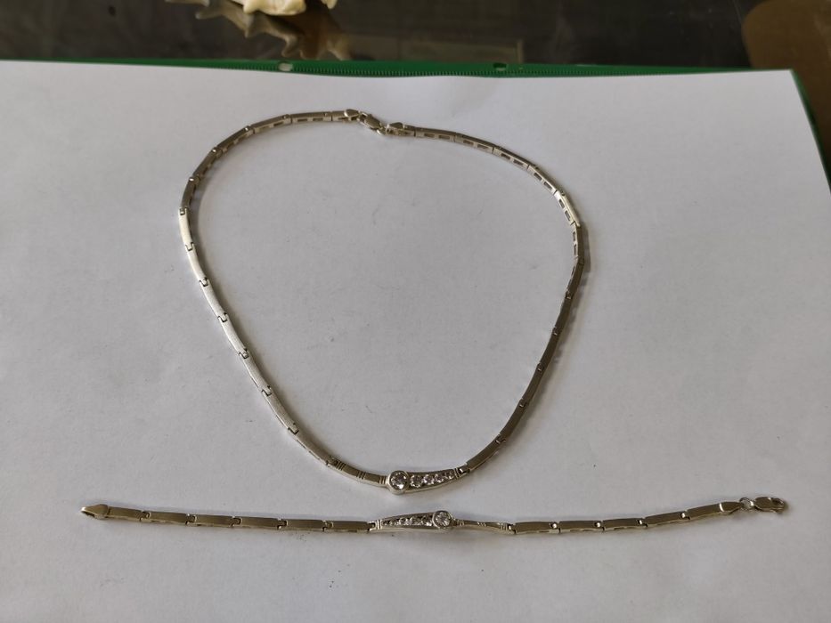 Сребърен комплект гривна с колие 925