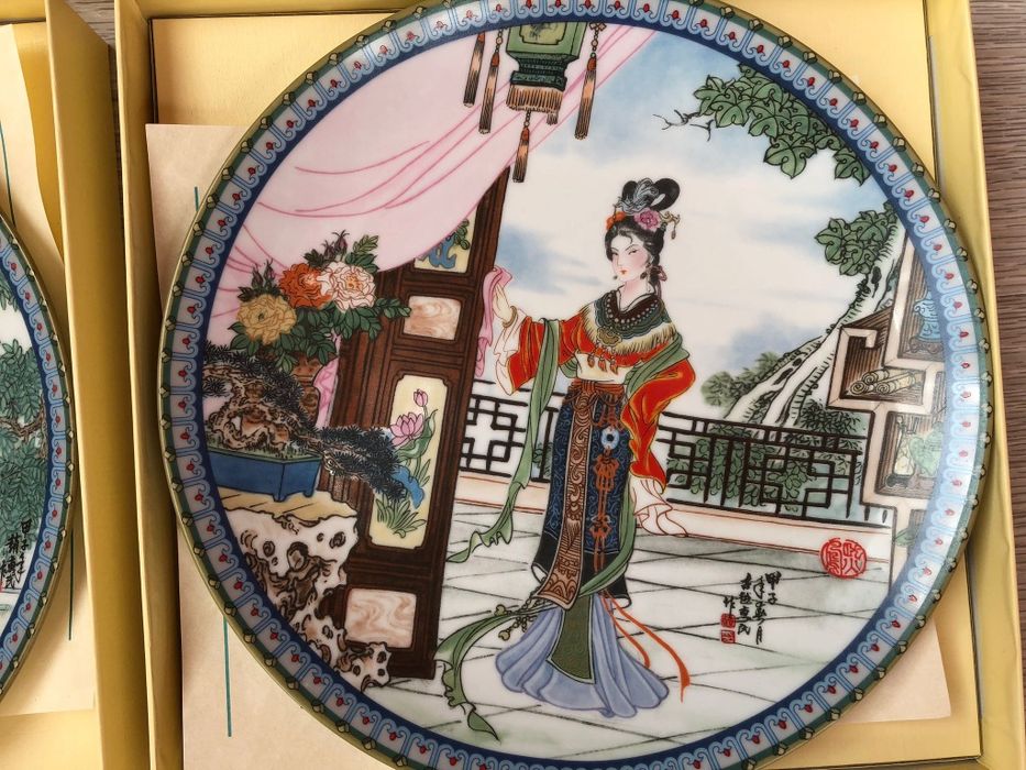 Farfurii chinezești pictate vintage