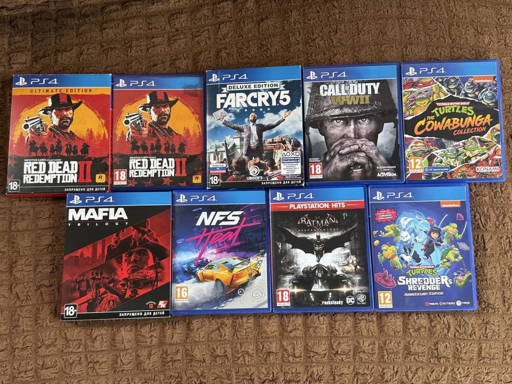 Диски игры пс 4 playstation 5 ps 4/RDR2,Atomic Heart,NFS,Mafia,Far Cry