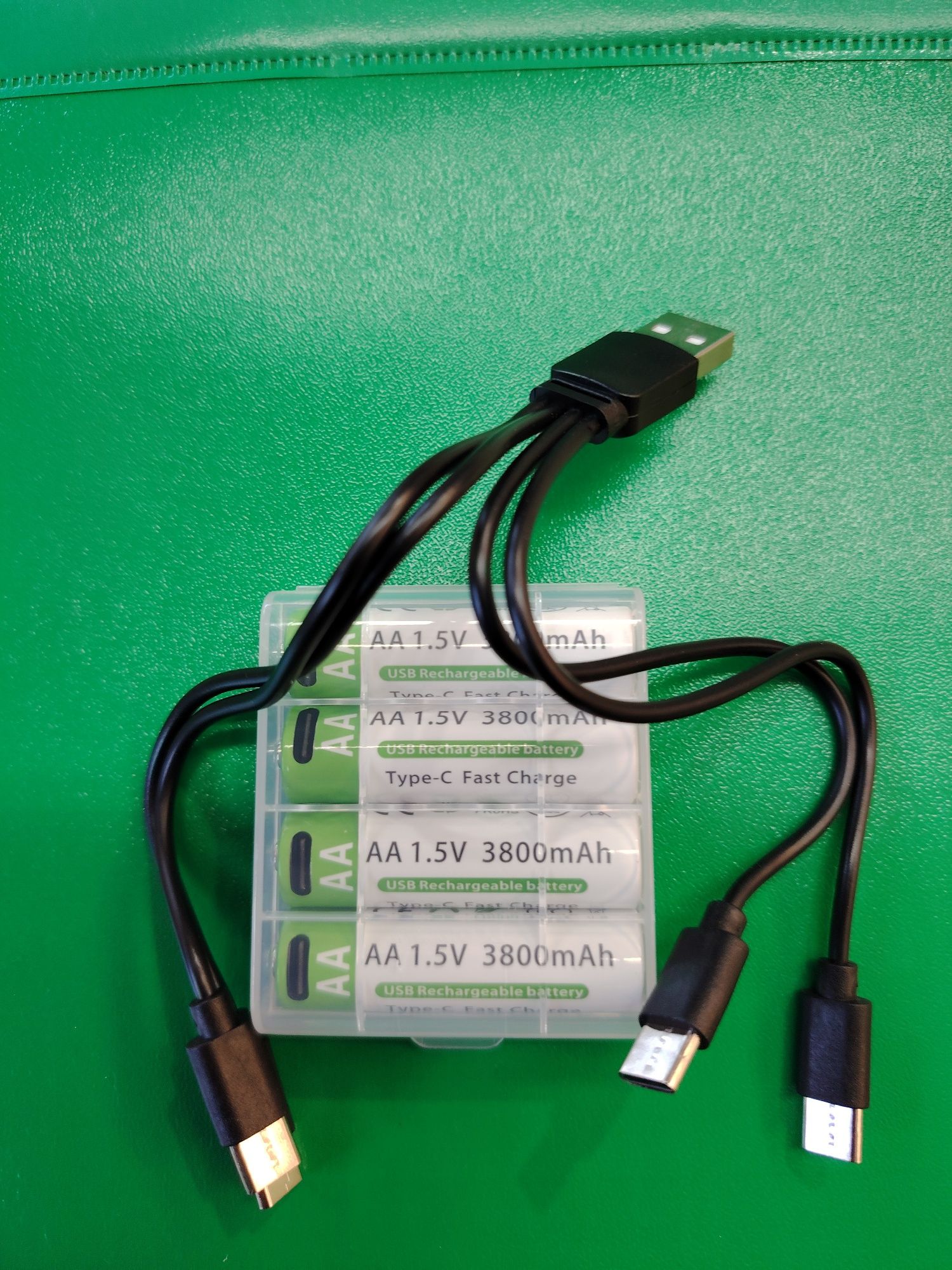 Li-ion батерия акумулаторна презареждащаАА-USB 3800mAh