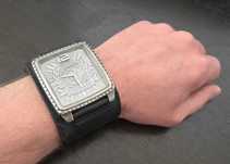 Ceas GUESS barbati - curea piele neagra