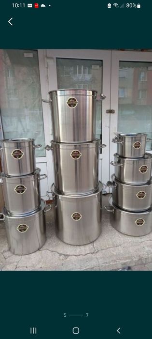 Oală inox alimentar 50L  40 x 40 cm / 279 lei