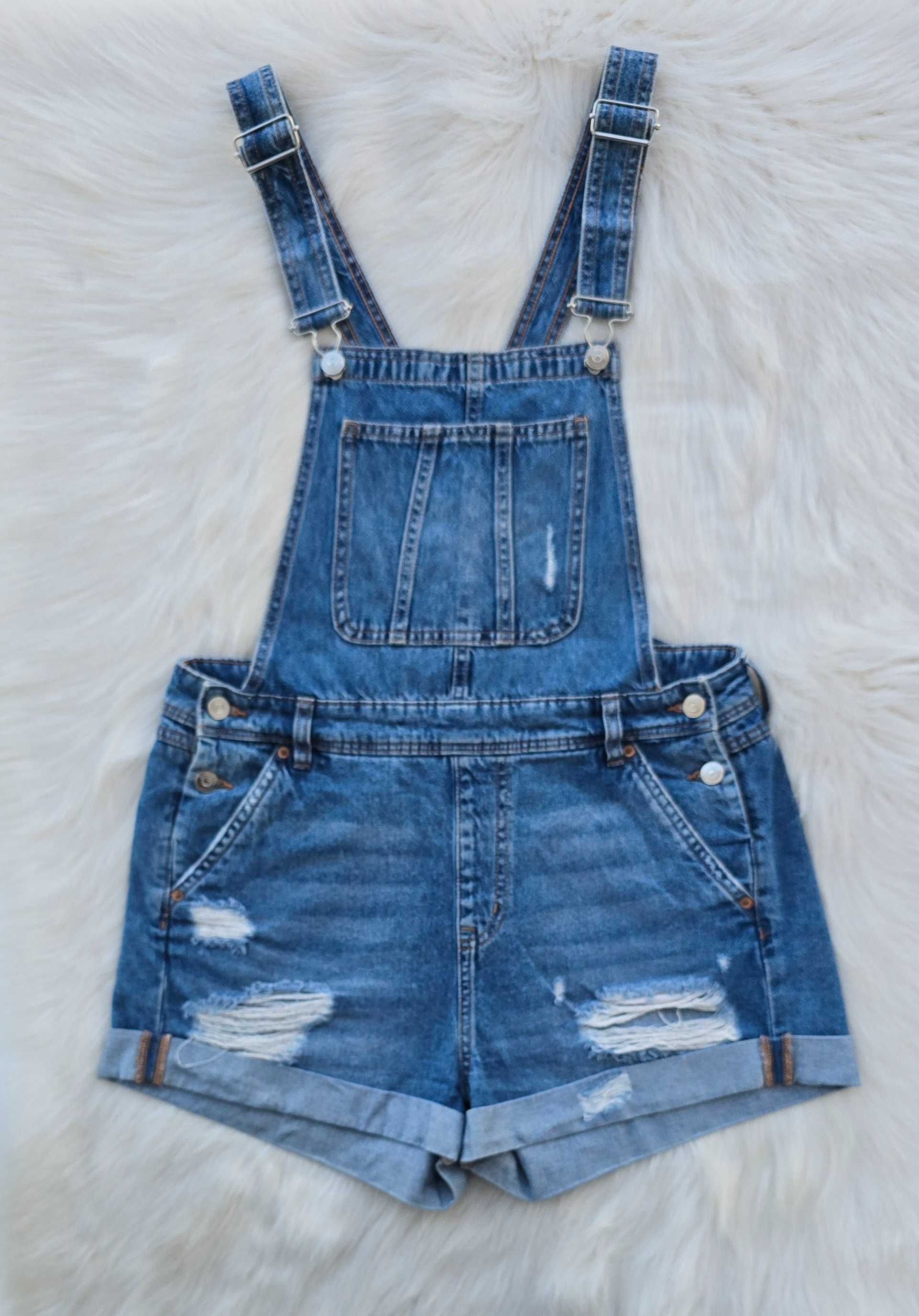 Дамски дънков гащеризон H&M  L-XL