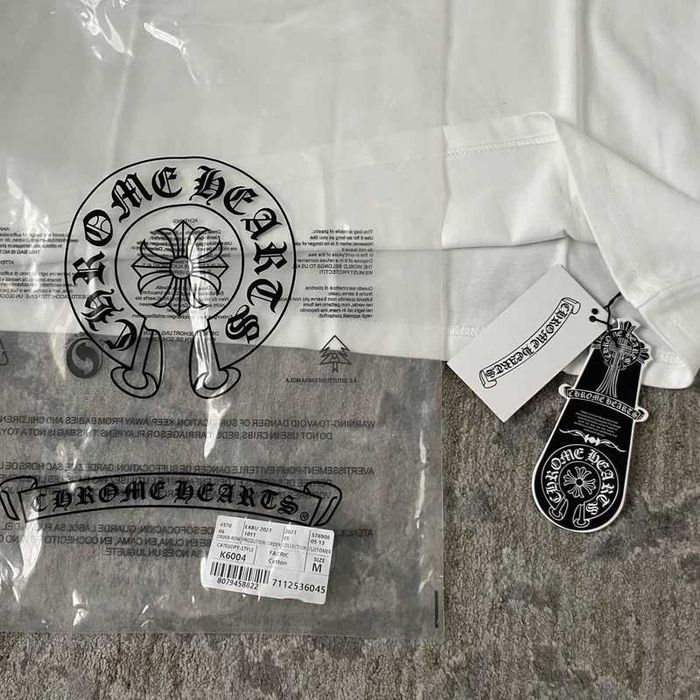 Мъжка тениска Chrome Hearts , бяла тениска маркова