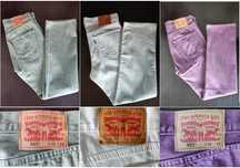 3 blugi/jeans Levi Strauss seria 501, culori deosebite, mar.W32L32 noi