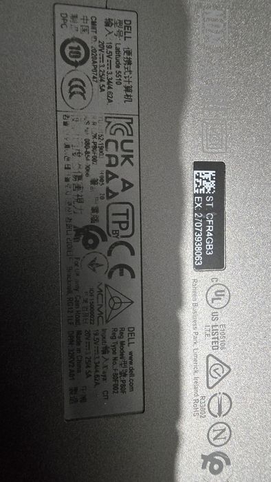 Laptop dell 5510 i5 gen 10,8gb ram 512 ssd