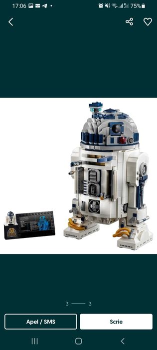 Lego R2-D2 Star Wars nou 1200ron