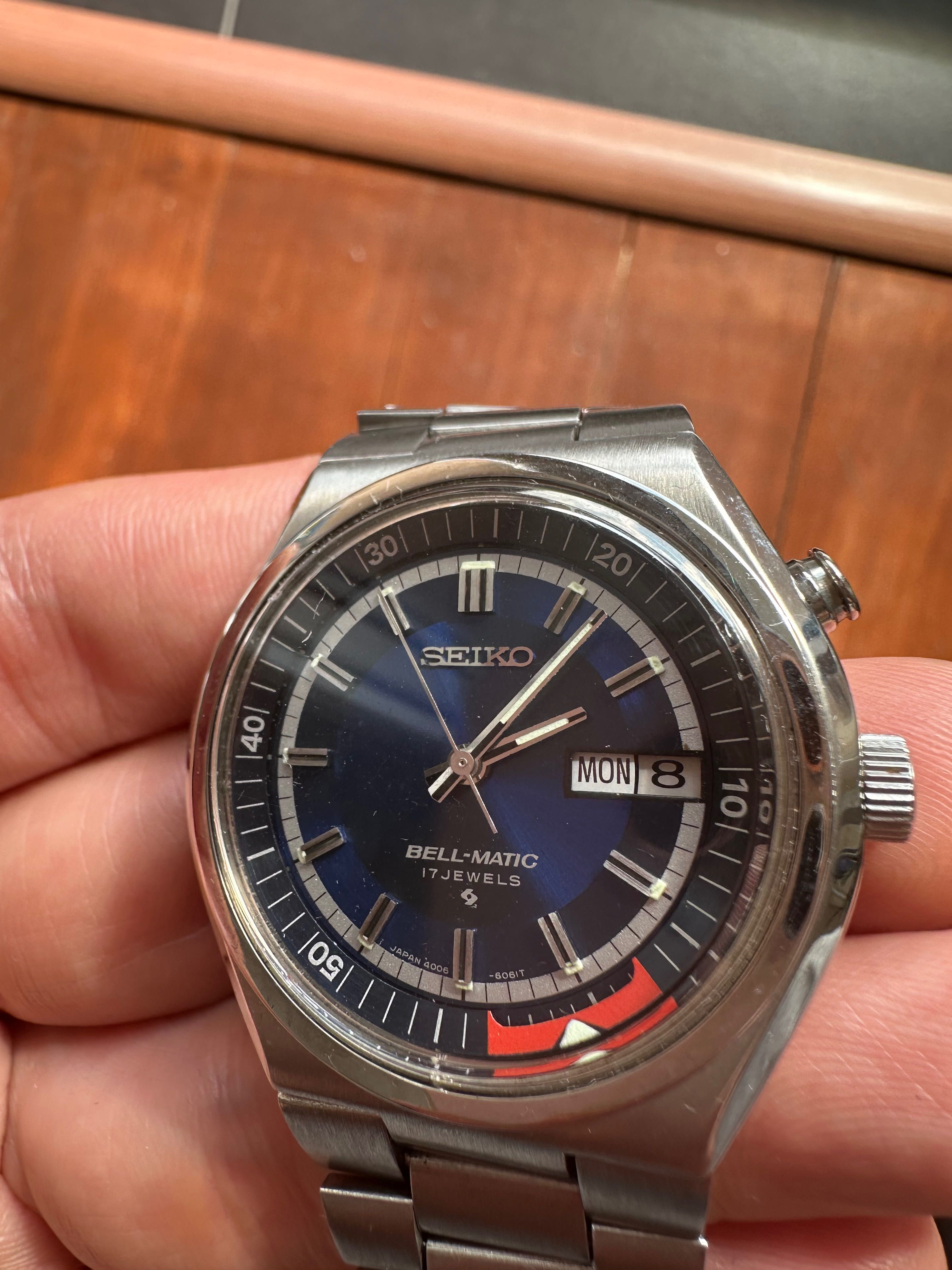 Seiko  Bell-Matic 70s. Blue eyes - with Alarms