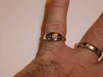 INEL AUR 18K + 1 Diamant = 0.25ct. - Model Deosebit - Vintage - 4.7g !