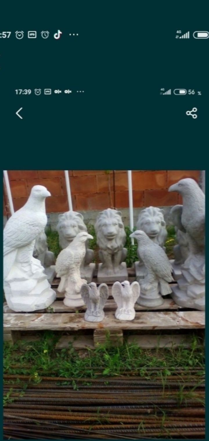 Statuetă Leu mare,din ciment sau din ipsos