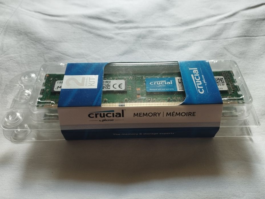 KIT 2 channel , CRUCIAL, NOI, 2x4Gb PC3L 12800U