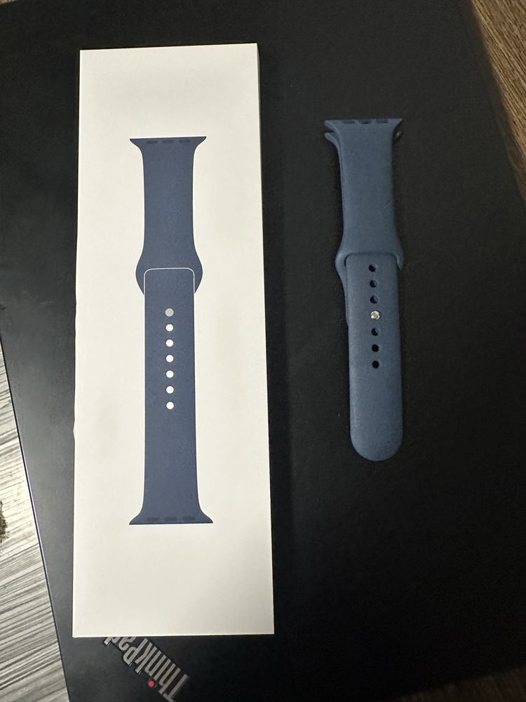 Curea apple watch originala silicone midnight blue