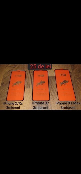 Folie sticla full cover 9D iPhone X Xs XR Xs Max 11 11 Pro 11 Pro Max