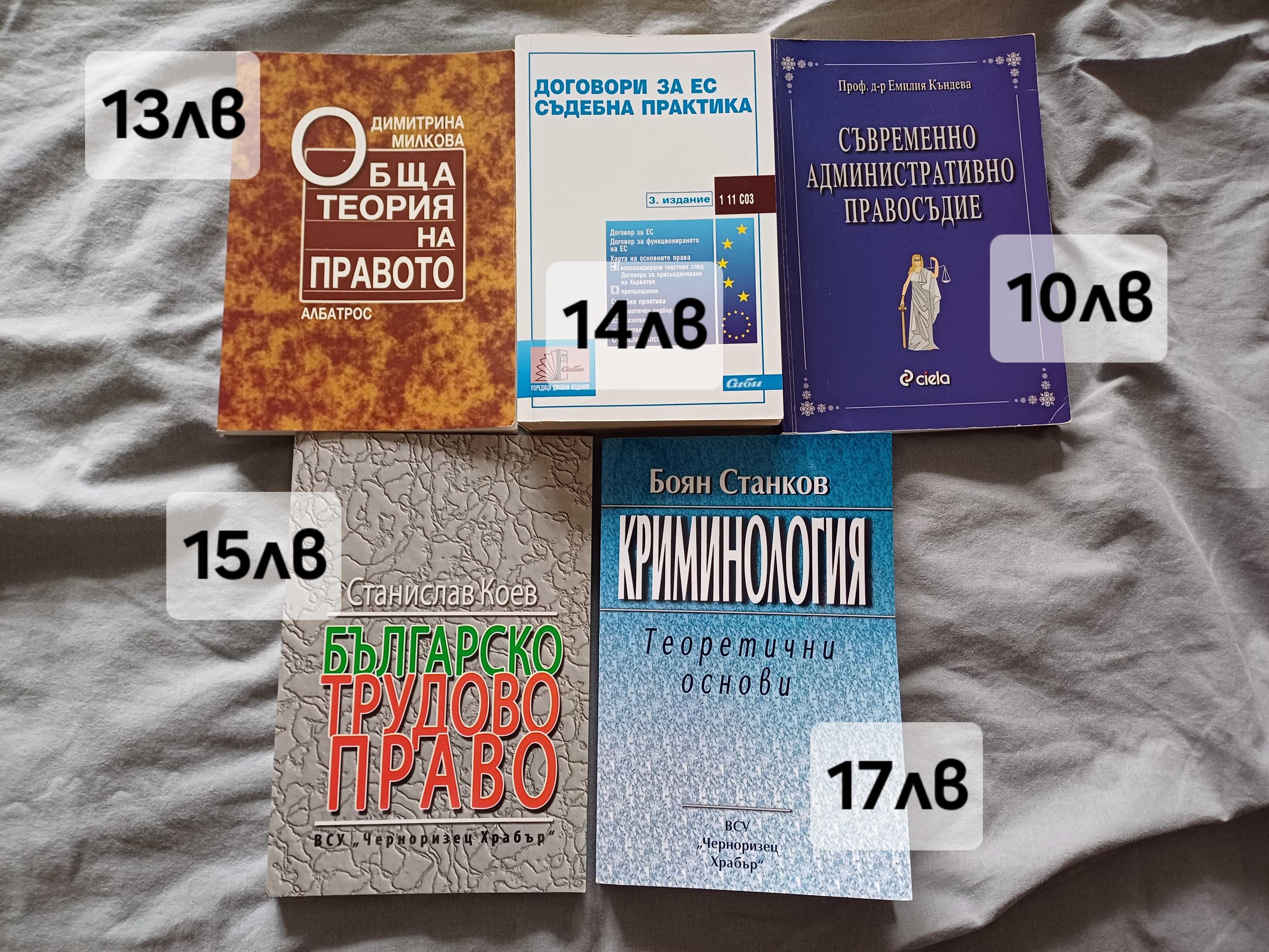 Учебници по право Трудово, криминология и др.