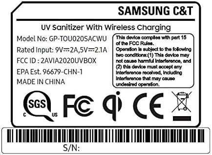 Sterilizator 2 in 1 ,SAMSUNG UV  si încărcător wireless,QI,sigilat