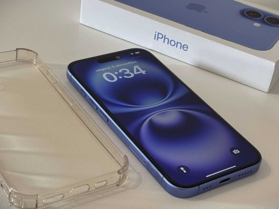 Бартер!НОВ! 24м.Гаранция! 256GB iPhone 16 Ultramarine (Син)