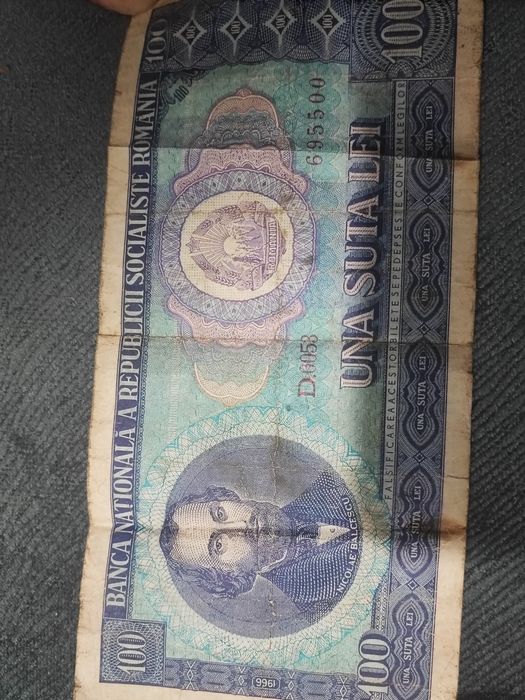 100 lei Romania cu chipul lui Nicolae Bălcescu